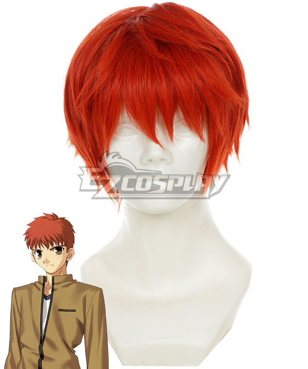 Fate Stay Night Shirou Emiya Orange red Cosplay Wig - 332C