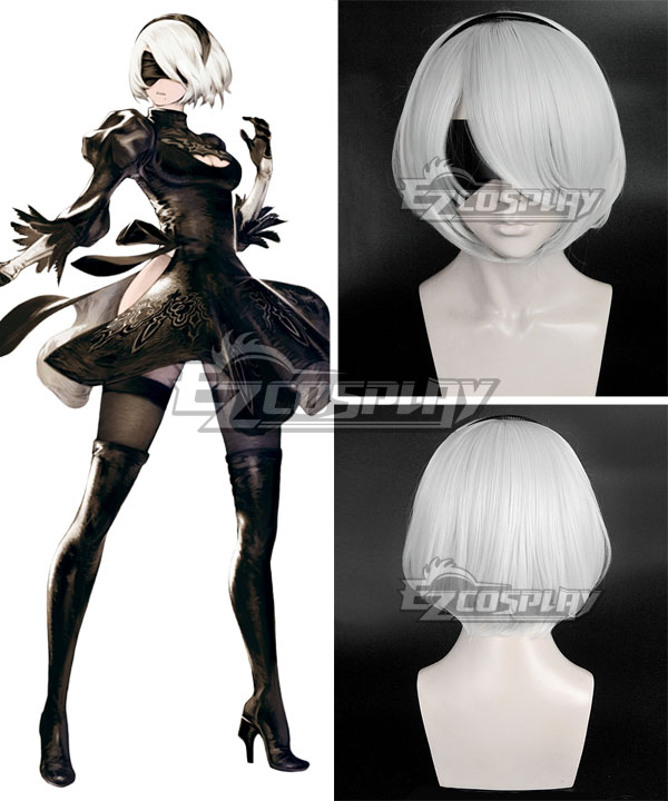 

NieR: Automata 2B YoRHa No.2 Type B Mixed white Cosplay Wig - Only Wig