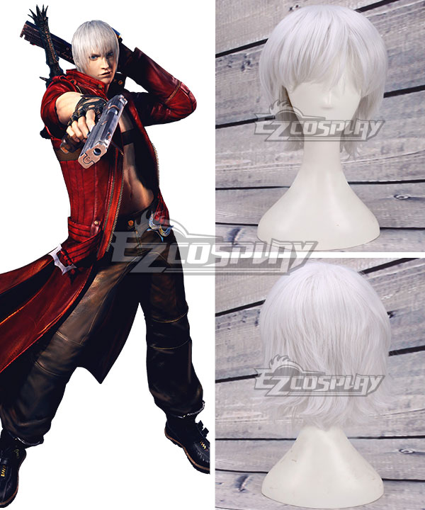 Devil May Cry Dante White Cosplay Wig