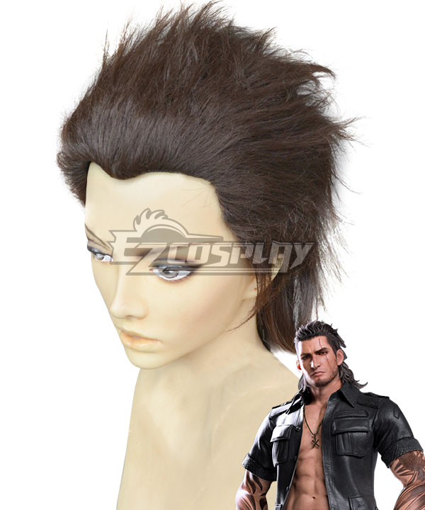 Final Fantasy XV Gladiolus Amicitia Brown Cosplay Wig