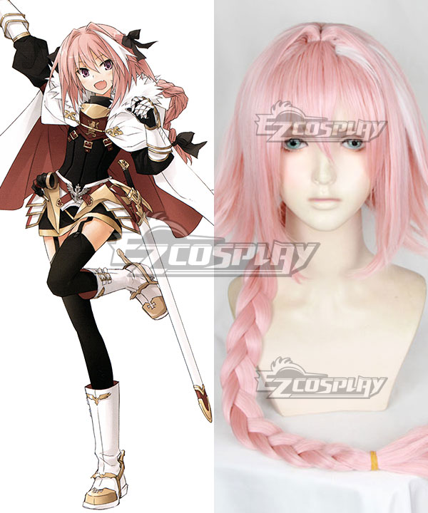 Fate Grand Order Fate Apocrypha Rider of Black Astolfo Pink Cosplay Wig