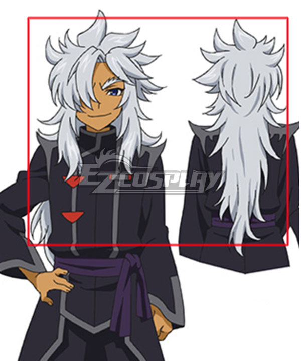 

Future Card Buddyfight Rouga Aragami Silver White Cosplay Wig