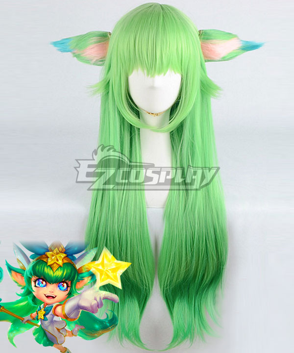 League of Legends LOL Star Guardian Lulu Green Cosplay Wig