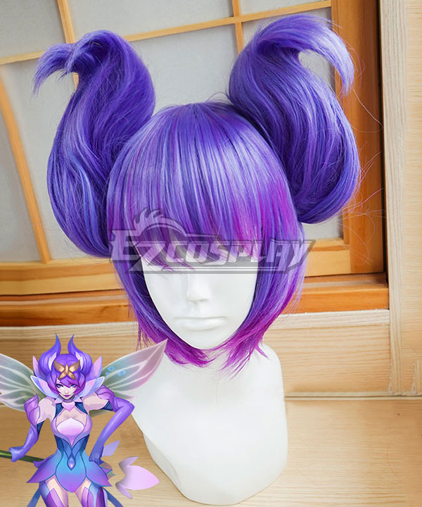League of Legends LOL Mystic Form Elementalist Lux Purple Cosplay Wig