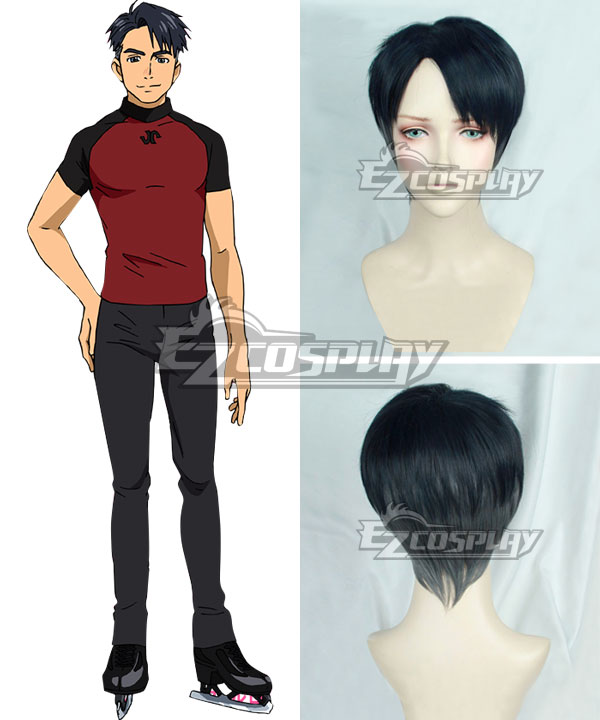 

Yuri on Ice YURI!!!on ICE JJL Chara Jean Jacques Leroy Black Blue Grey Cosplay Wig