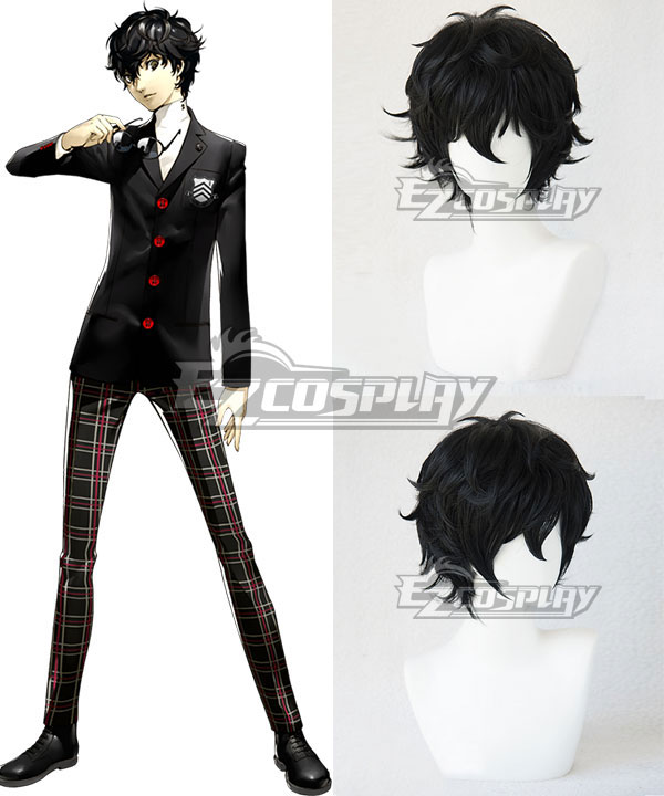 Persona 5 Joker Protagonist Akira Kurusu Ren Amamiya Black Cosplay Wig - New Edition