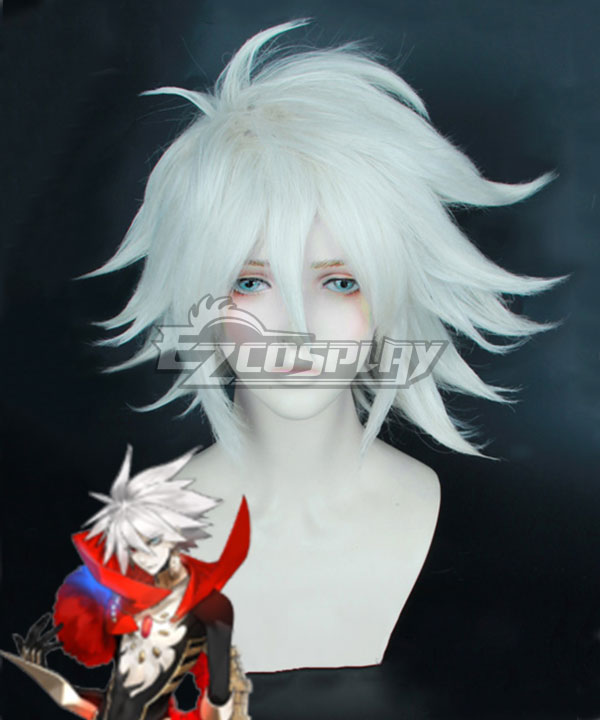 Fate Grand Order Lancer of Red Karna Silver White Cosplay Wig