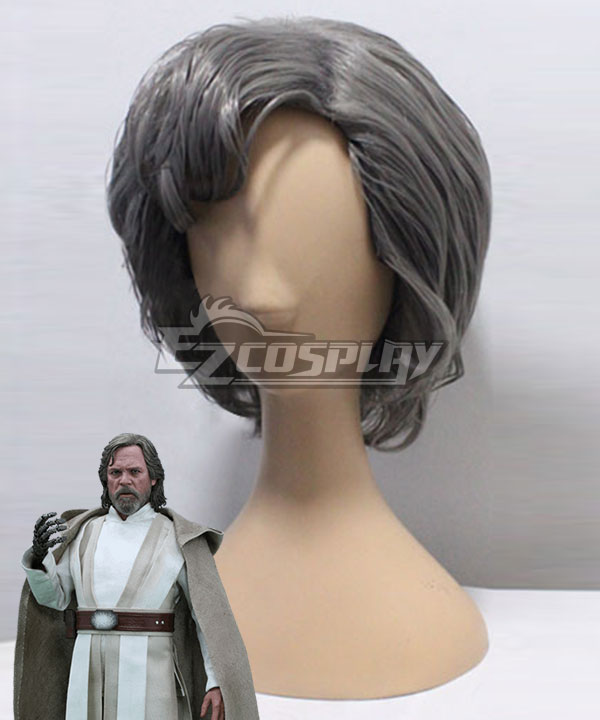 Star Wars The Last Jedi Luke Skywalker Silver Grey Cosplay Wig