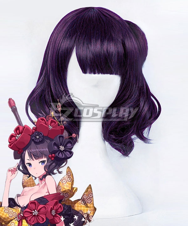 Fate Grand Order FGO Katsushika Hokusai Purple Cosplay Wig