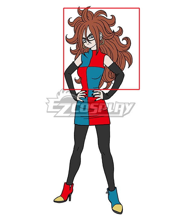 

Dragon Ball FighterZ Android 21 Red Brown Cosplay Wig