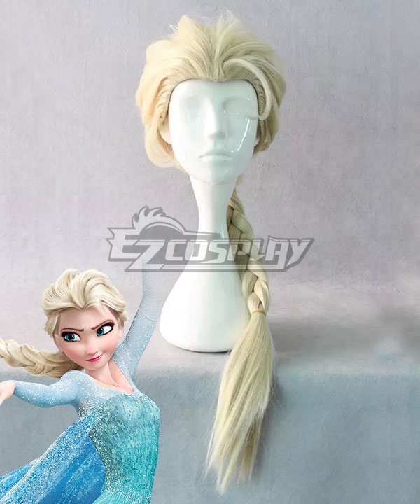 Disney Frozen Elsa Light Yellow Cosplay Wig 