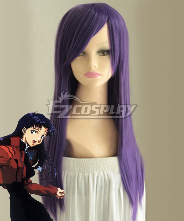 

EVA Neon Genesis Evangelion Misato Katsuragi Purple Cosplay Wig