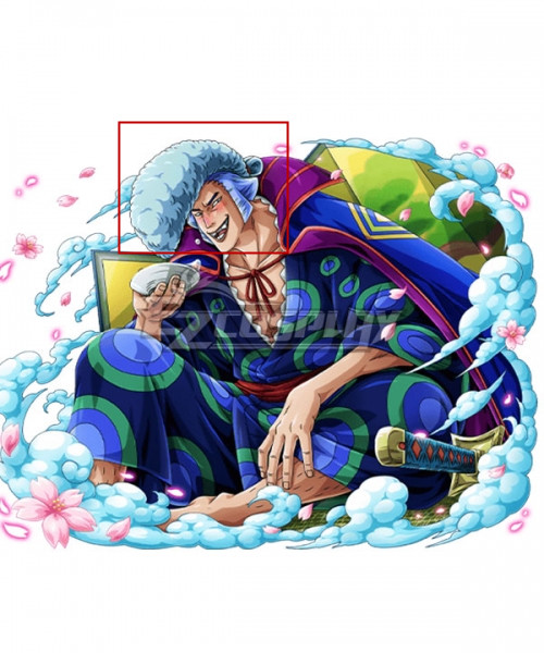 One Piece Kyoshiro Blue Cosplay Wig