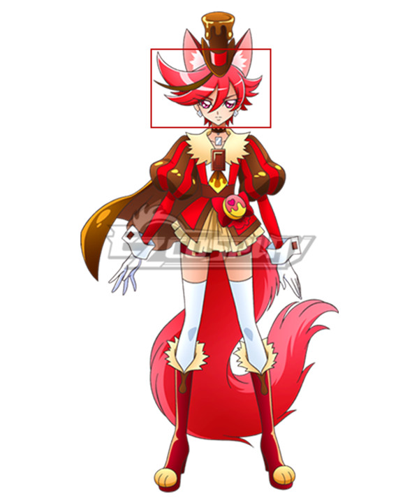 Kirakira PreCure A La Mode Cure Kenjou Akira Cure Chocolat Red Cosplay Wig