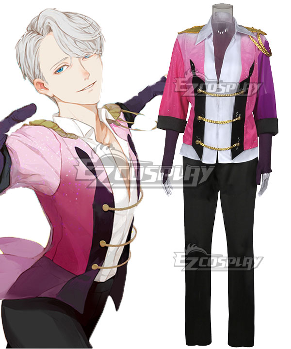 

Yuri on Ice YURI!!!on ICE Katsuki Yuuri Victor Nikiforov Pink Cosplay Costume
