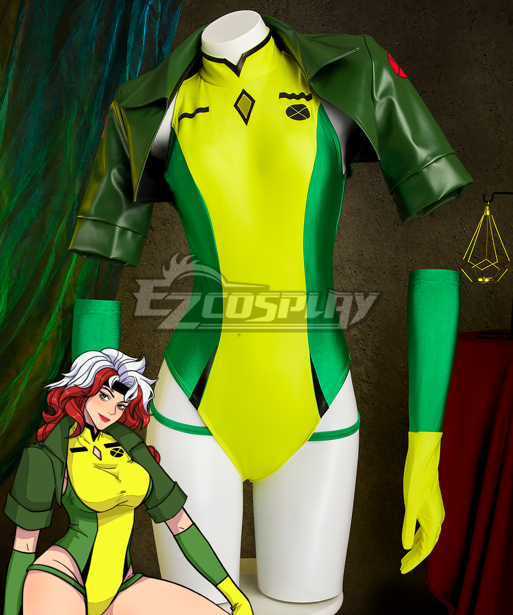 Ezcosplay Original Derivative Marvel Rogue Sexy Suit One_piece Cosplay Costume