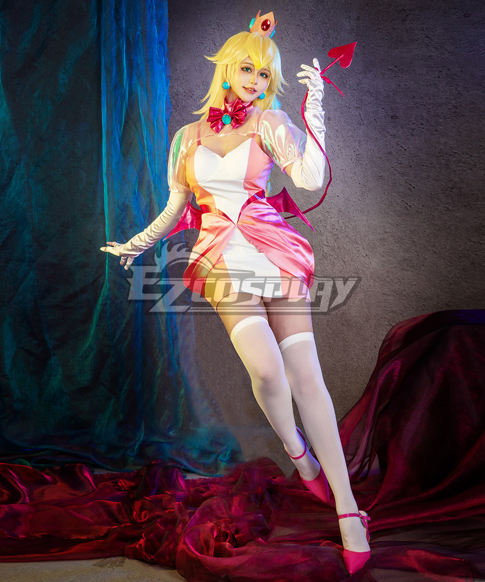 Ezcosplay Original Halloween Women Peach Pink Princess Derivative Sexy Little Devil Nurse Dress Cosplay Costume