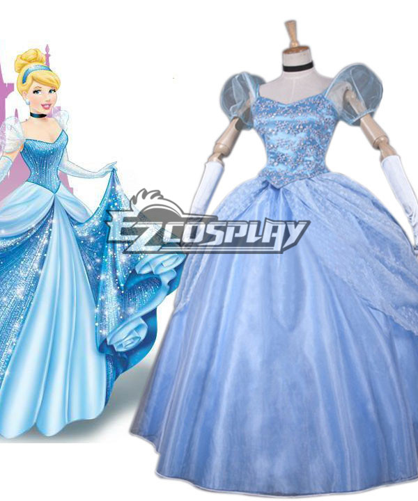 Disney Ainimation Cartoon Cinderella Princess Cinderella Cosplay Costume