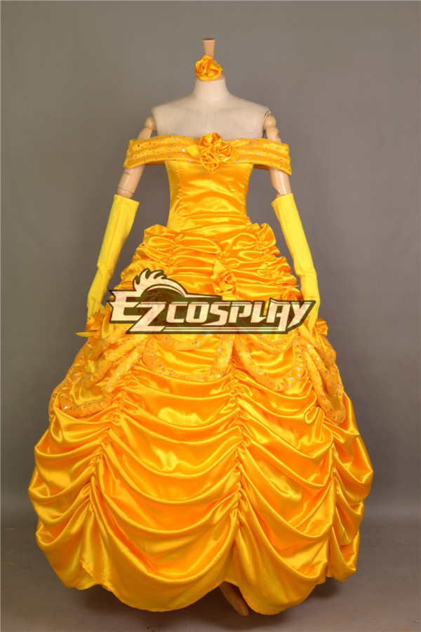 Beauty and the Beast Belle Evening Gown Dress Cosplay Costume - buy at ...