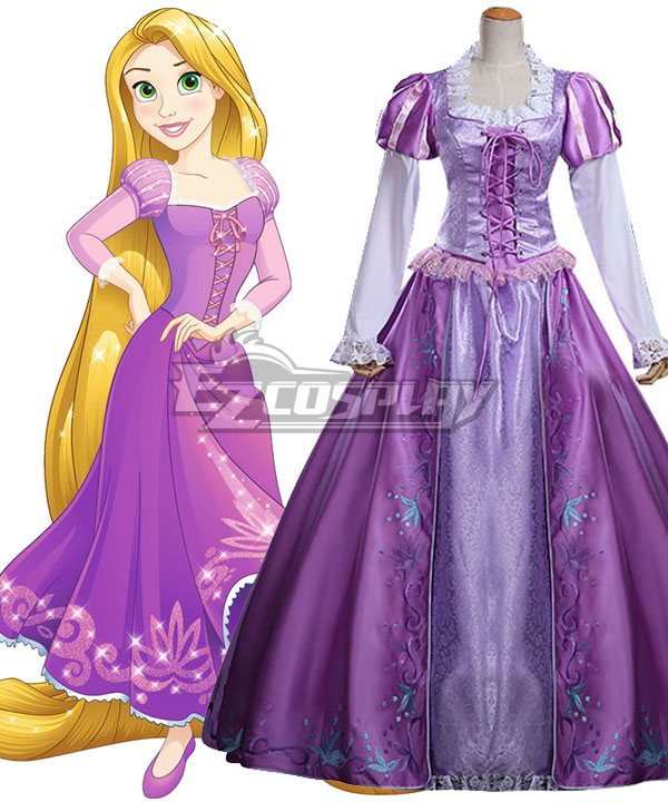 Disney Tangled Rapunzel Princess Purple Dress Cosplay Costume - A Edition