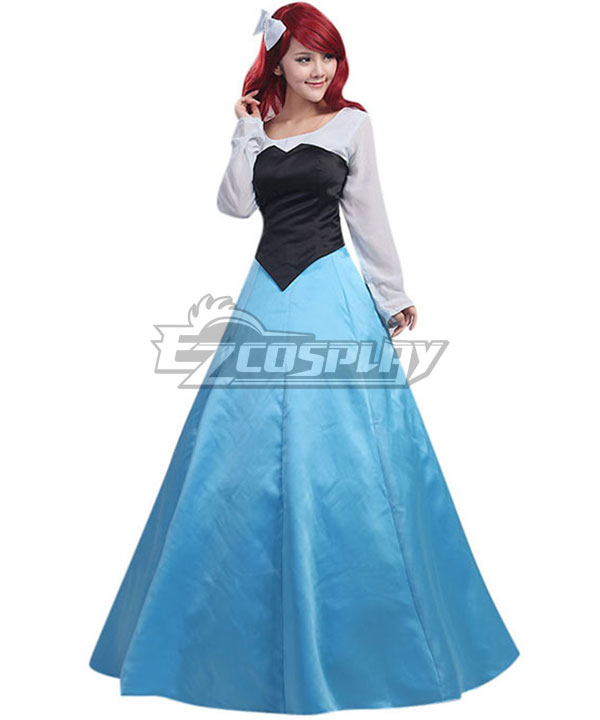 Disney The Little Mermaid Ariel Princess Blue Dress Cosplay Costume B  Edition