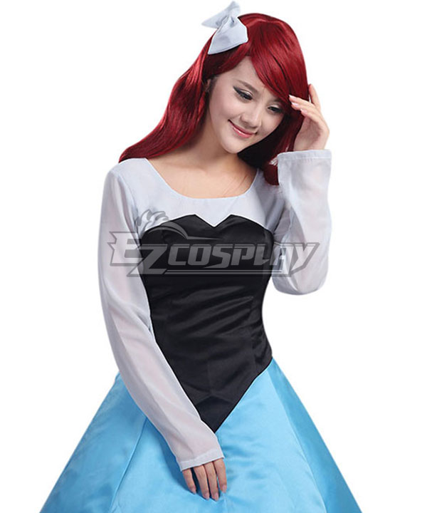 strapless open back dress Custom Princess Ariel Blue Dress, The Little Mermaid Ariel Cosplay Cos –  CoserZ main image 0