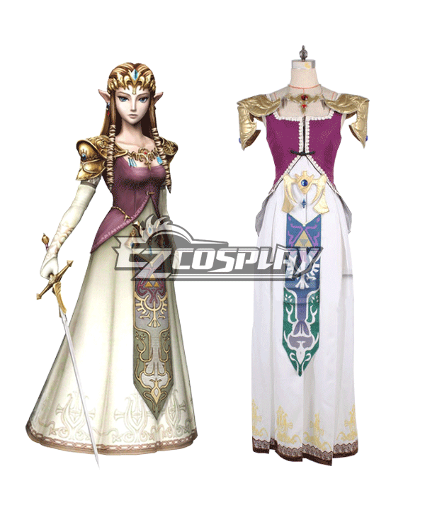 The Legend of Zelda Zeruda no Densetsu Twilight Princess Princess of Hyrule Zelda Zeruda-hime Cosplay Costume