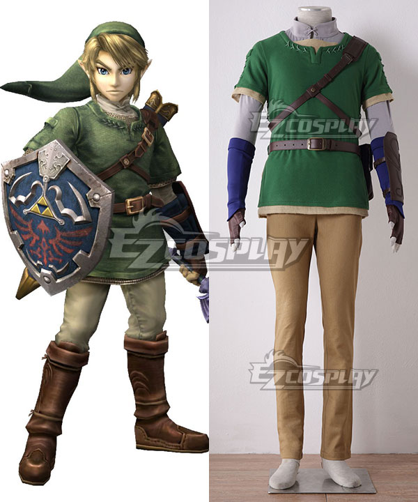 The Legend of Zelda Twilight Princess Link Green Cosplay Costume