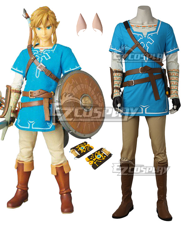 TLOZ: Breath of the Wild Link Cosplay Costume - Premium Edition and No Boots