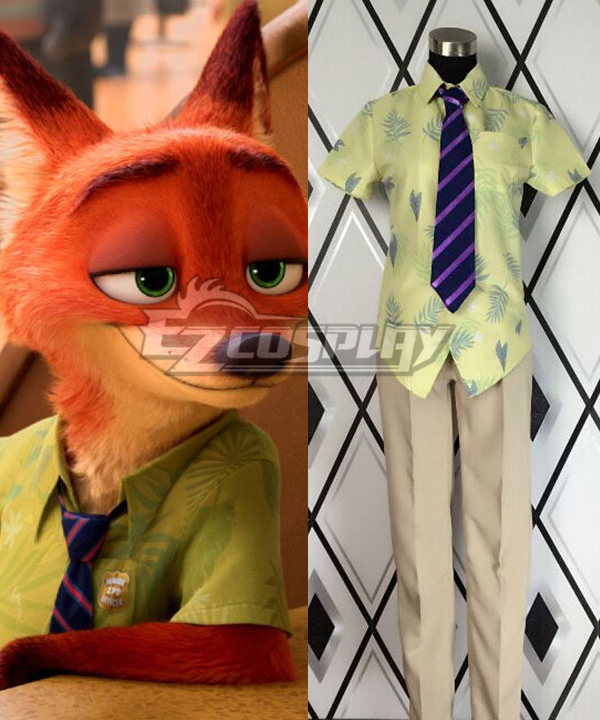 

Disney Zootopia Nicholas P. Wilde Fox Nick Cosplay Costume