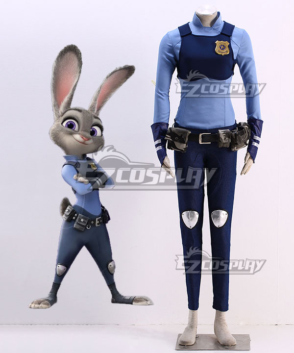 Disney Zootopia Officer Judy Hopps Personify Movie Cosplay Costume - Deluxe Version