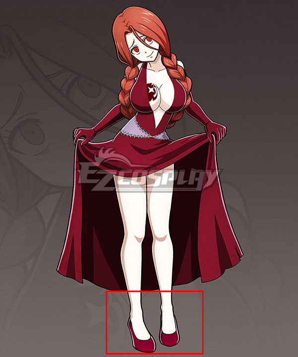 Fairy Tail Flare Corona Red Cosplay Shoes