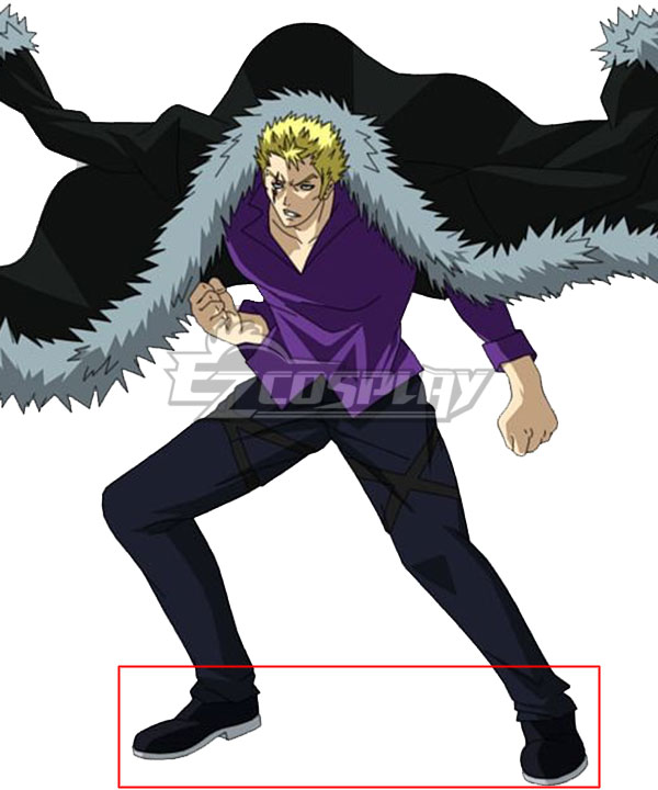 Fairy Tail Laxus Dreyar Black Cosplay Shoes