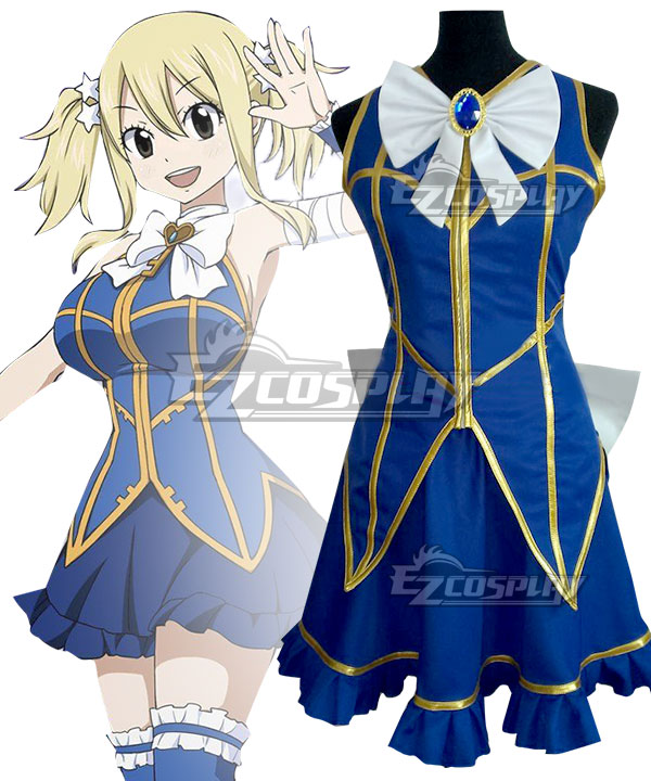 Fairy Tail Lucy Heartfilia Blue Cosplay costume