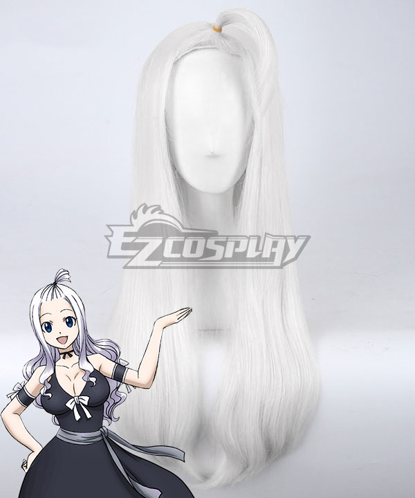 Fairy Tail Mirajane Strauss Silver White Cosplay Wig