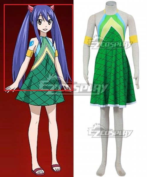 

Fairy Tail Tenrou Island Arc Wendy Marvell Blue Cosplay Wig