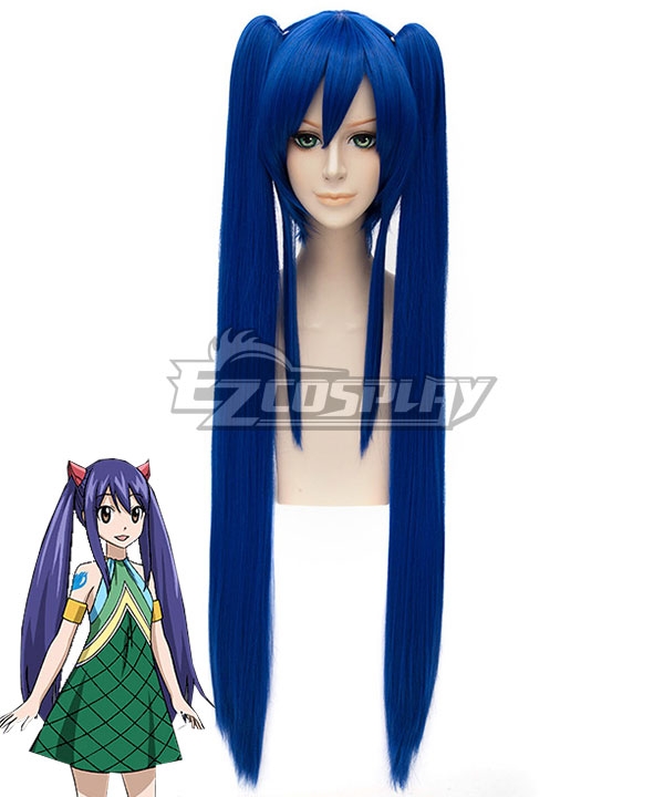 Fairy Tail Wendy Marvell Blue Cosplay Wig