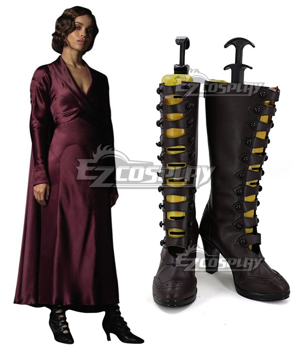 

Fantastic Beasts: The Crimes of Grindelwald Leta Lestrange Brown Shoes Cosplay Boots