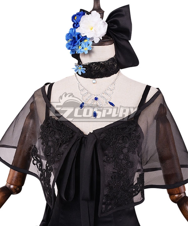 fate go formal dress Modest Long Sleeve Long Formal Dress with Beads Indigo Grey / 14