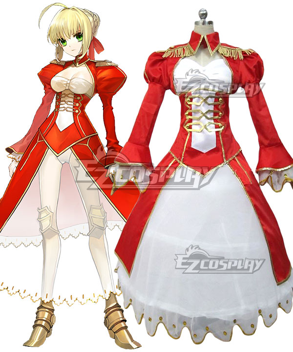 Fate Grand Order Fate Extra CC Saber Nero Claudius Bride Cosplay Costume