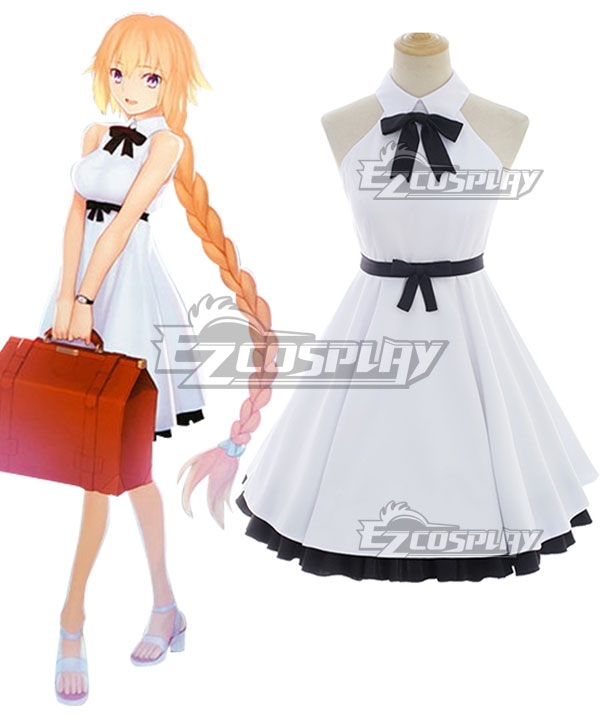 Fate Grand Order 3rd Anniversary Joan Of Arc Jeanne D'Arc White Dress Cosplay Costume