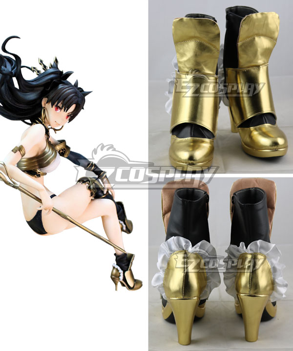 Fate Grand Order Archer Ishtar Rin Tohsaka Golden Cosplay Shoes