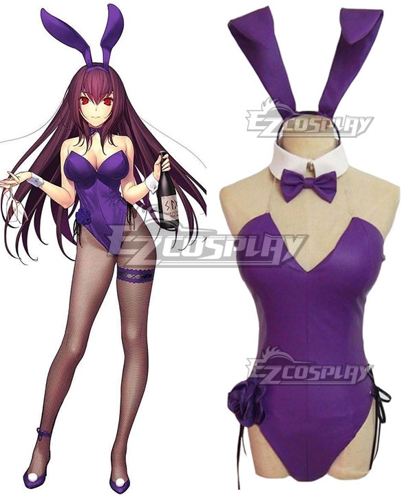 Fate Grand Order Assassin Lancer Scathach Rabbit Girl Cosplay Costume