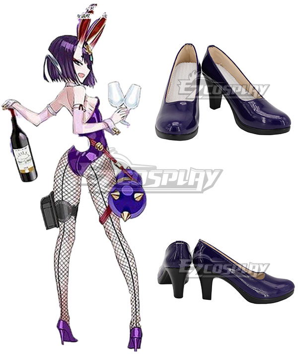 Fate Grand Order Assassin Shuten Douji Bunny Girl Purple Cosplay Shoes