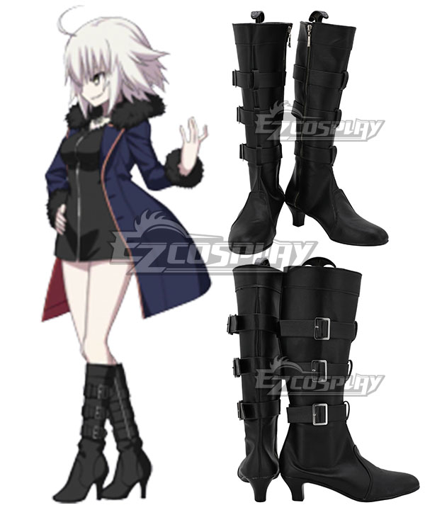Fate Grand Order Avenger Jeanne d'Arc Joan Alter Casual Black Shoes Cosplay Boots