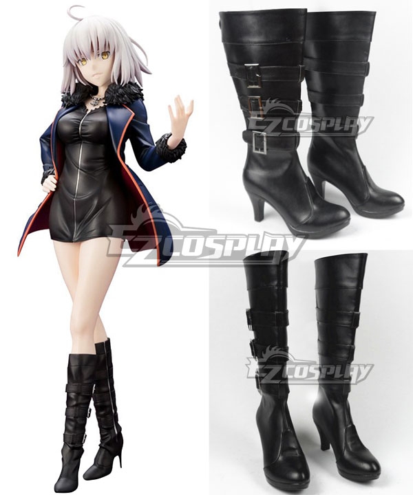 Fate Grand Order Avenger Jeanne d'Arc Joan Alter Casual Clothes Ver. Black Shoes Cosplay Boots
