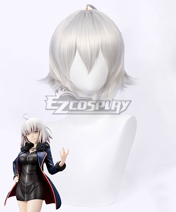 Fate Grand Order Avenger Jeanne D'Arc Joan Alter Casual Clothes Ver. Silver White Cosplay Wig