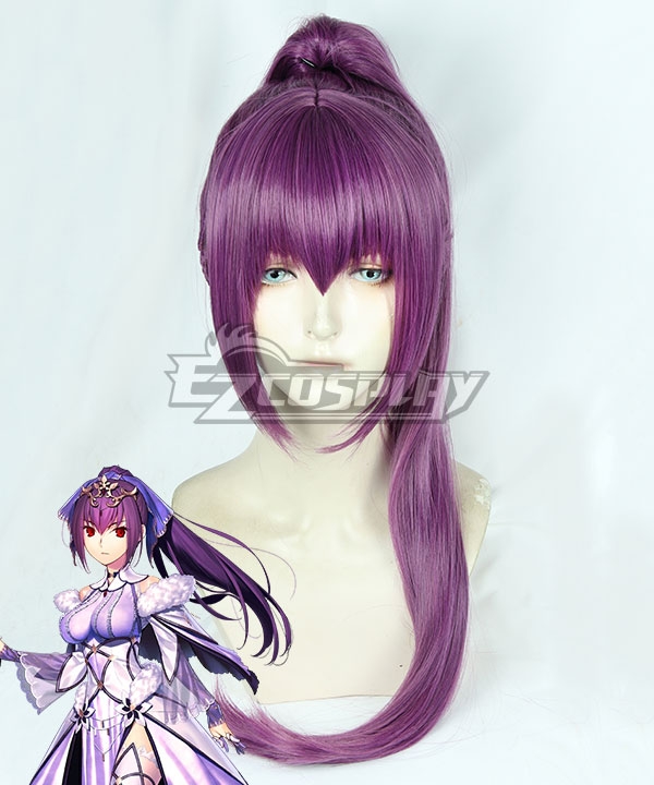 Fate Grand Order Caster Scathach Purple Cosplay Wig