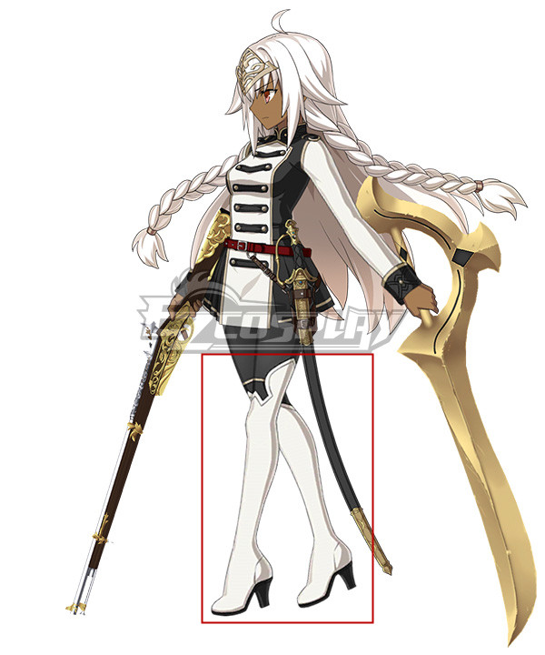 Fate Grand Order Cosmos in the Lostbelt Saber Rani of Jhansi Ascension White Shoes Cosplay Boots