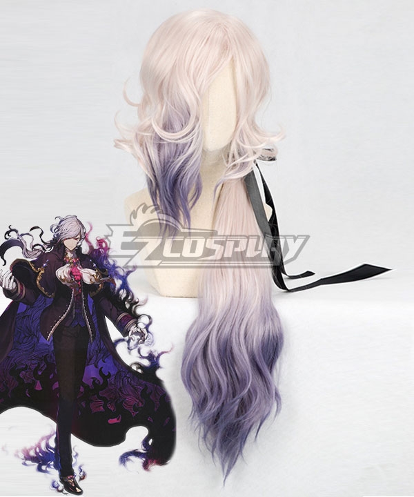 Fate Grand Order Edmond Dantes White Purple Cosplay Wig